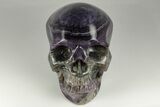 Realistic, Carved, Banded Purple and Green Fluorite Skull #199611-1